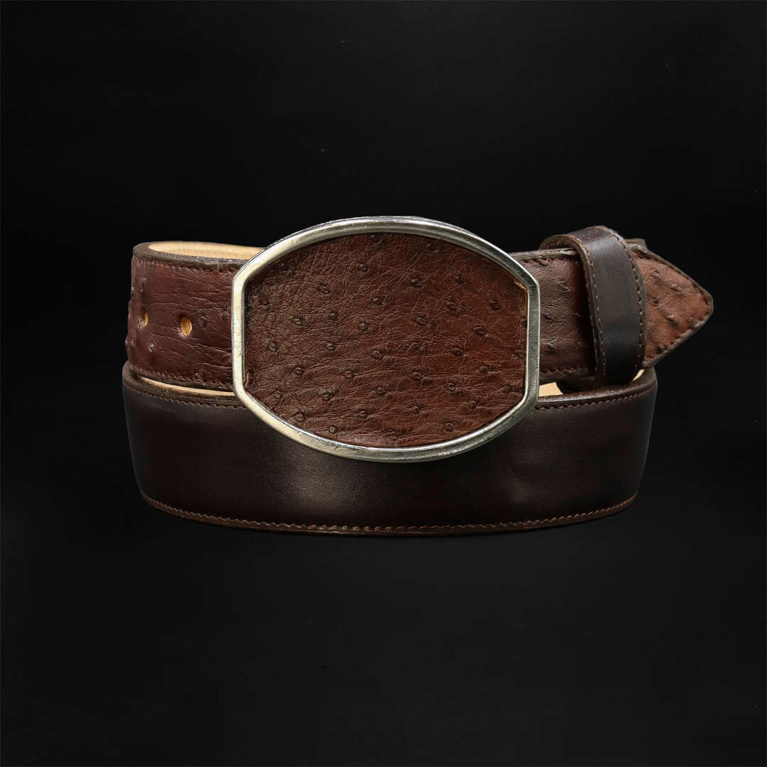 Cinto Vaquero Avestruz Tabaco CT115