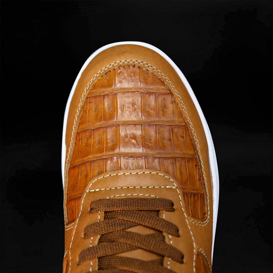 Tenis F1 De Cocodrilo Coñac TH403