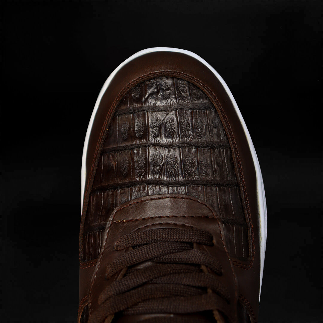 Tenis F1 De Cocodrilo Café TH402
