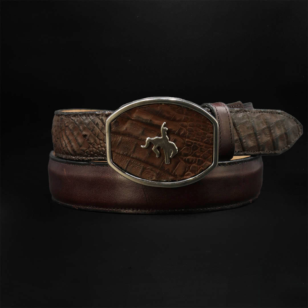 Cinto Vaquero Cocodrilo Tabaco CT109
