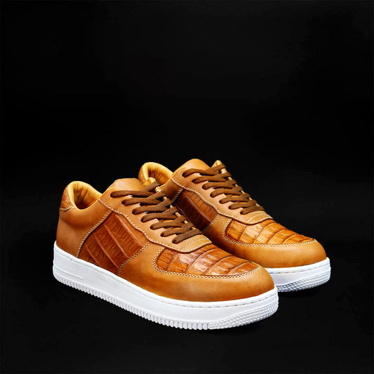 Tenis F1 De Cocodrilo Coñac TH403