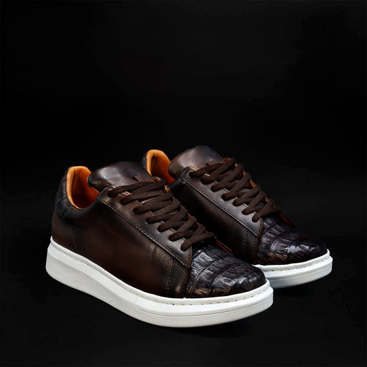 Tenis MK De Cocodrilo Chocolate TH122