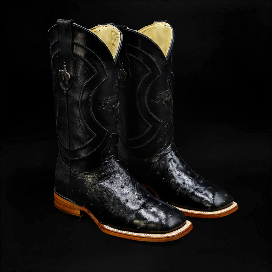 Cinto Vaquero de Avestruz Original Color Vino - Los Altos Boots