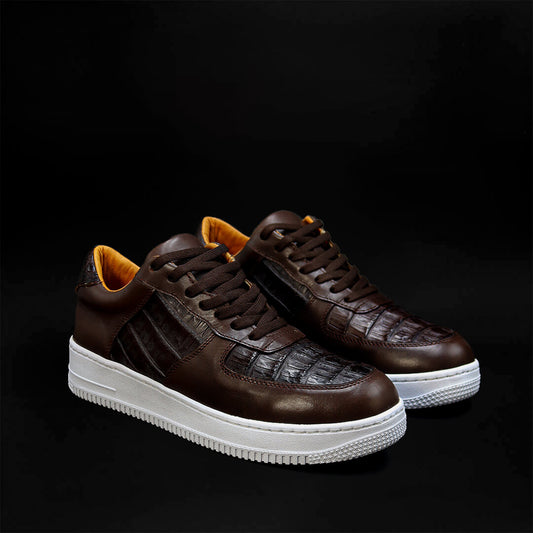 Tenis F1 De Cocodrilo Café TH402