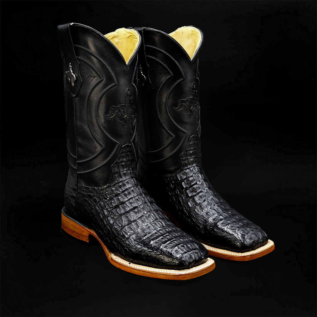 Bota Bulldog de Cocodrilo Negro CH201