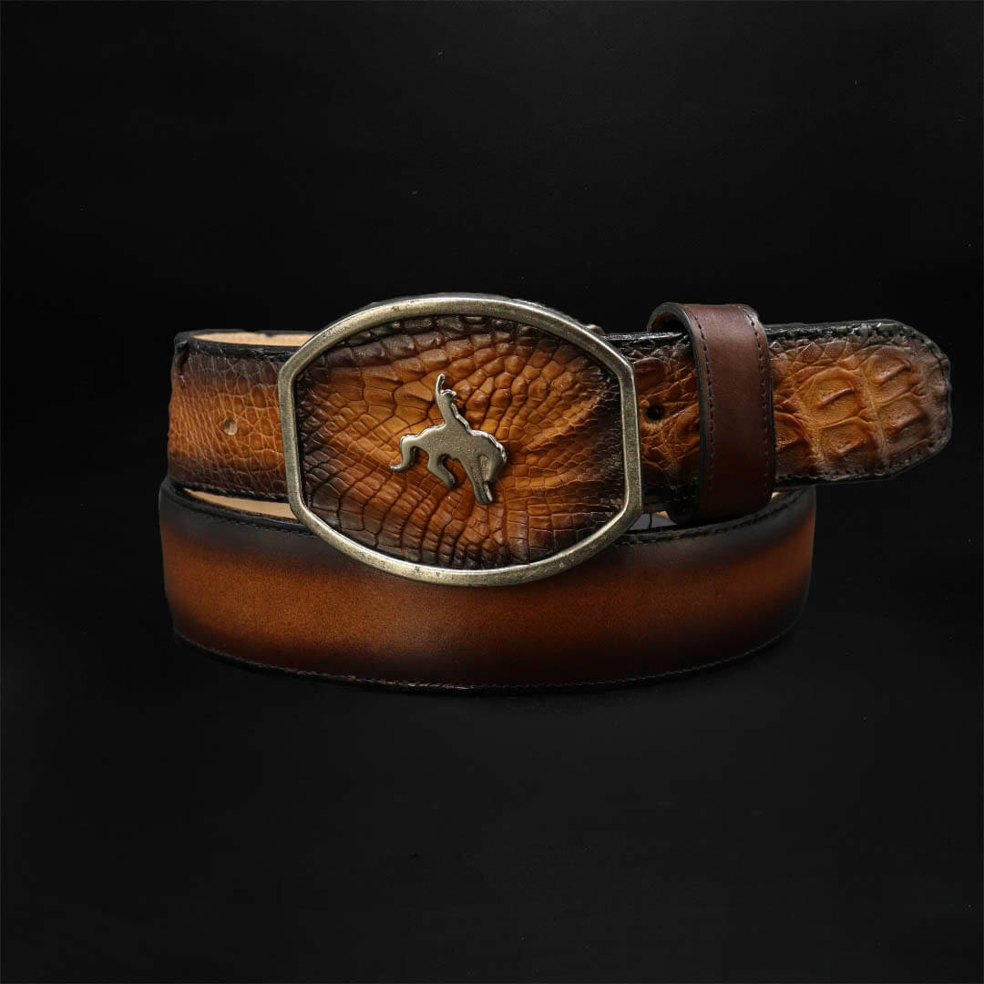 Cinto Vaquero Cocodrilo Coñac CT101