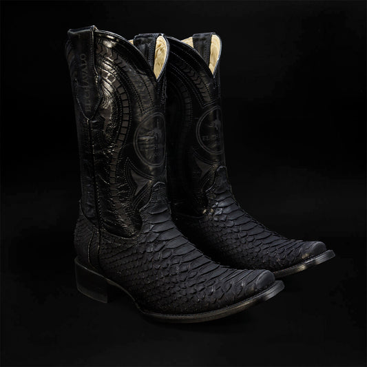 Bota Dubai de Pitón Negro Nobuck CH821