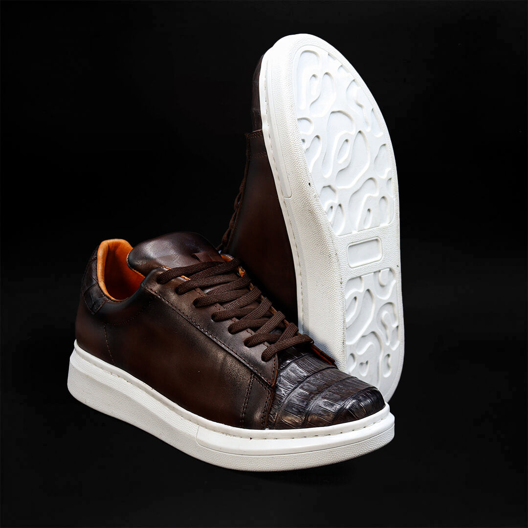 Tenis MK De Cocodrilo Chocolate TH122