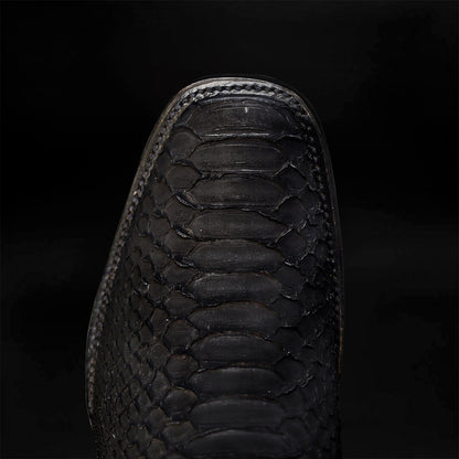 Bota Dubai de Pitón Negro Nobuck CH821