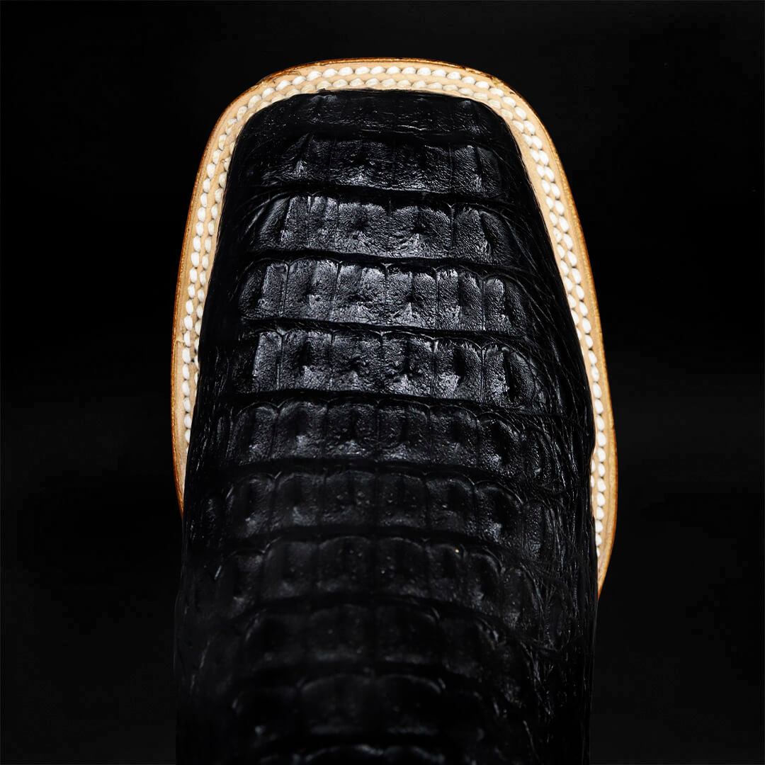 Bota Bulldog de Cocodrilo Negro CH201