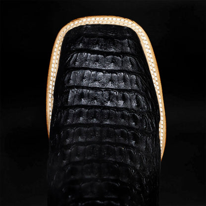 Bota Bulldog de Cocodrilo Negro CH201