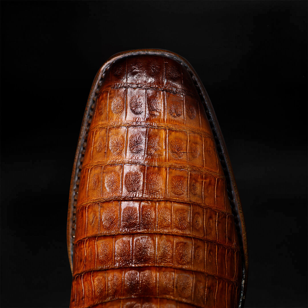 Botín Angel de Panza de Caimán Coñac BT302